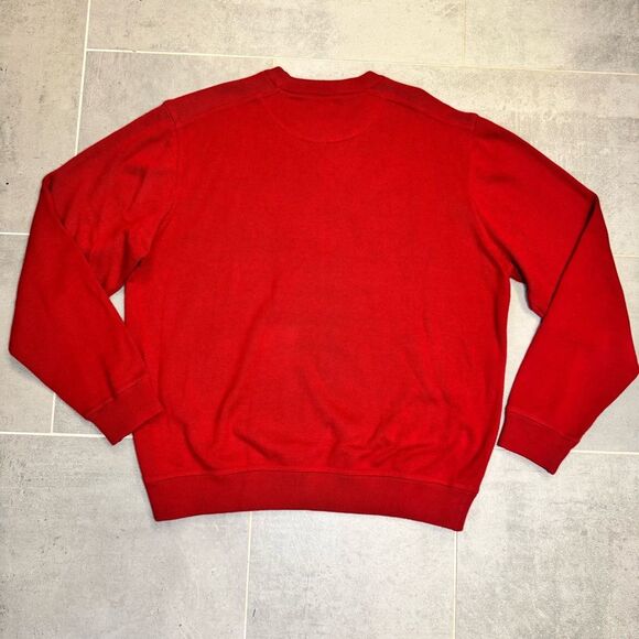 Talbots Men's Red Crew Neck Cotton Sweater Size Large - Picture 5 of 8